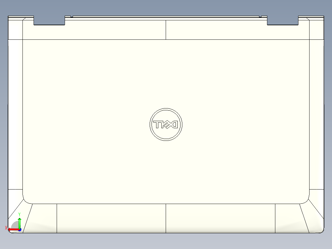 笔记本A面外壳铣避位程序模型后视图