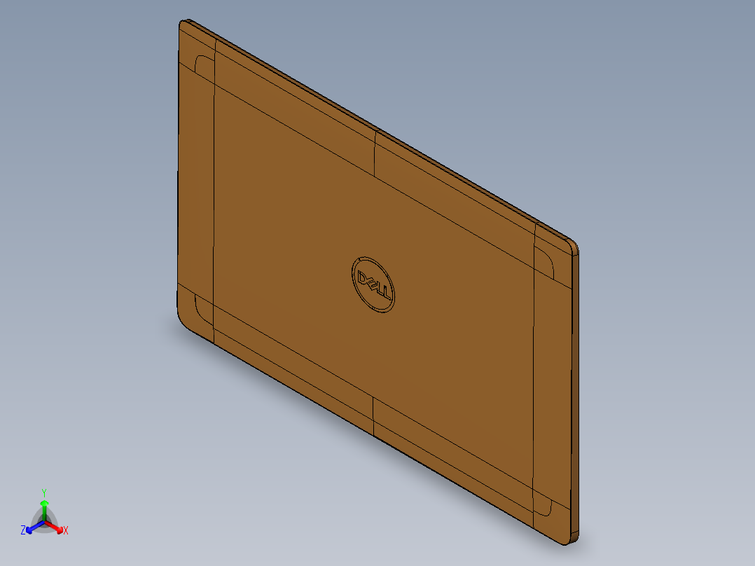 轻薄笔记本外壳铣外围基准边UG编程程序模型正等轴测图