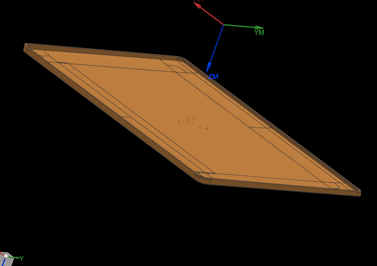 轻薄笔记本外壳铣外围基准边UG编程程序模型