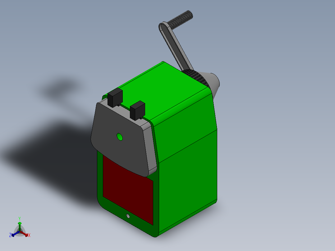 卷笔刀正等轴测图