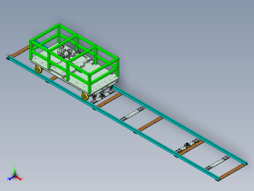 框架轨道负重输送小车设计