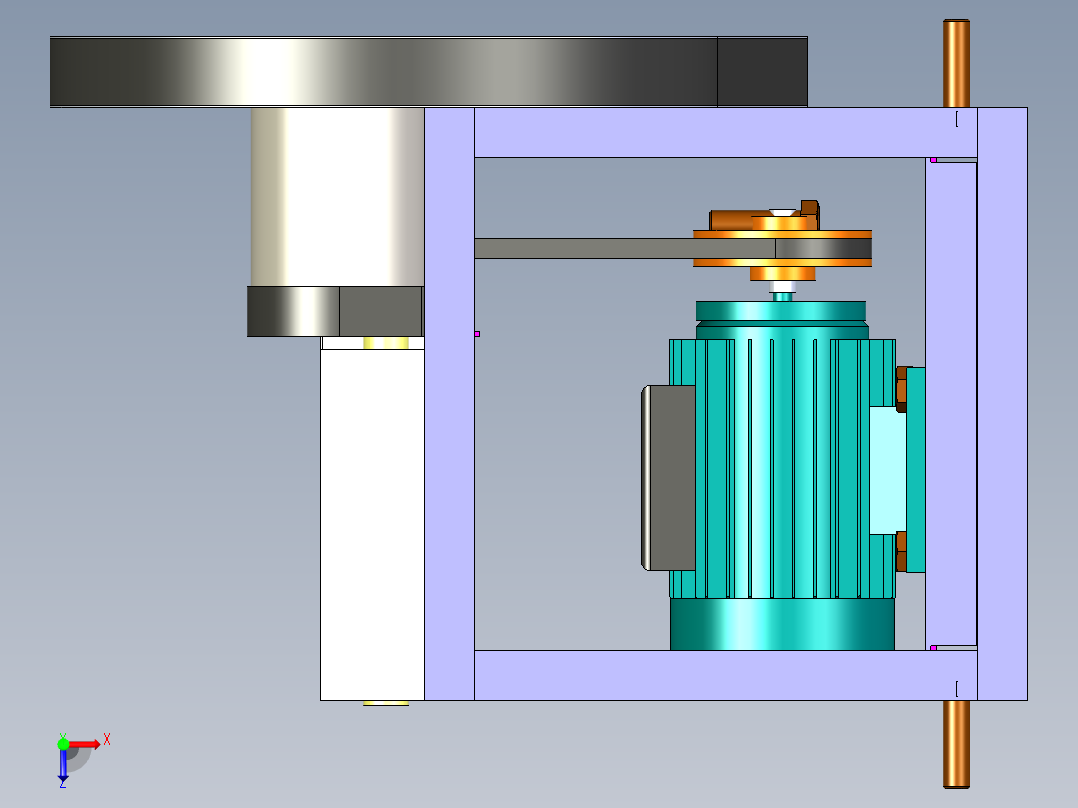 B3003634-家禽用蔬菜切割机俯视图