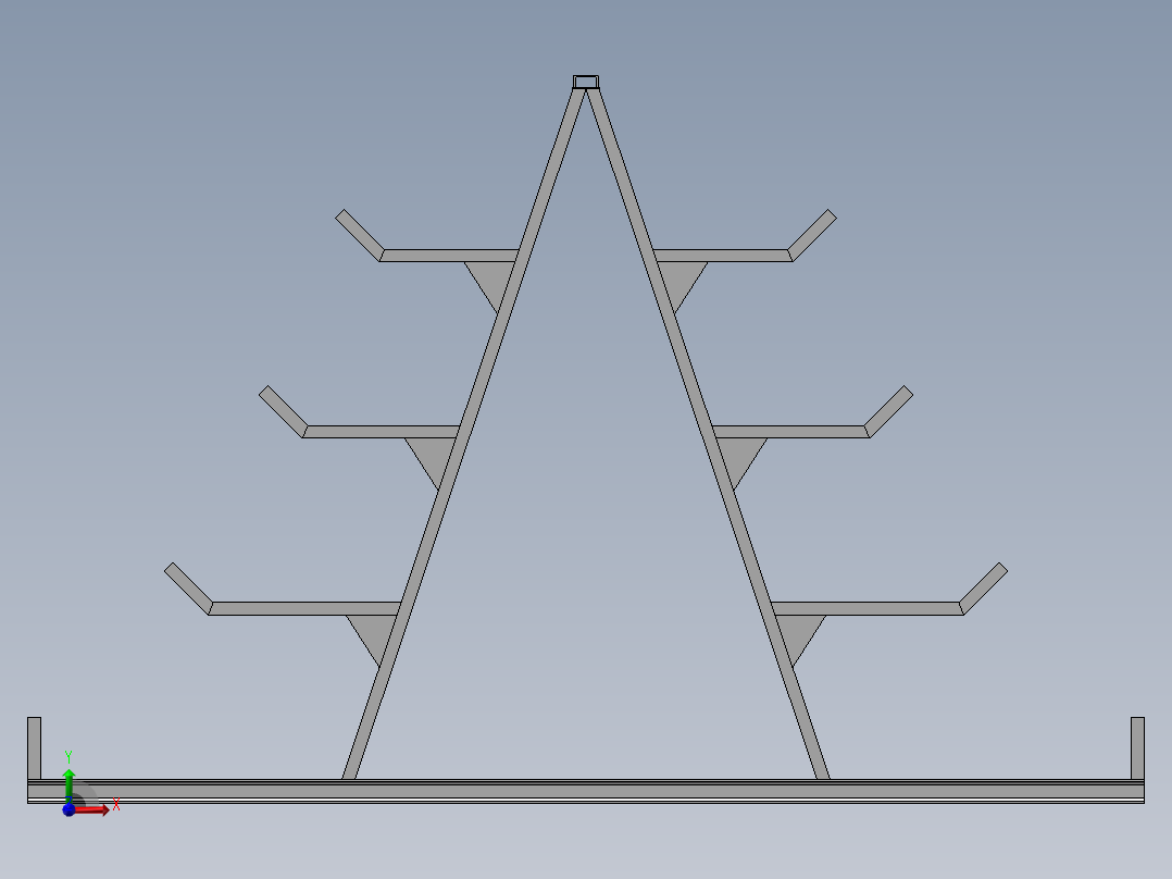 货架、悬臂架12前视图