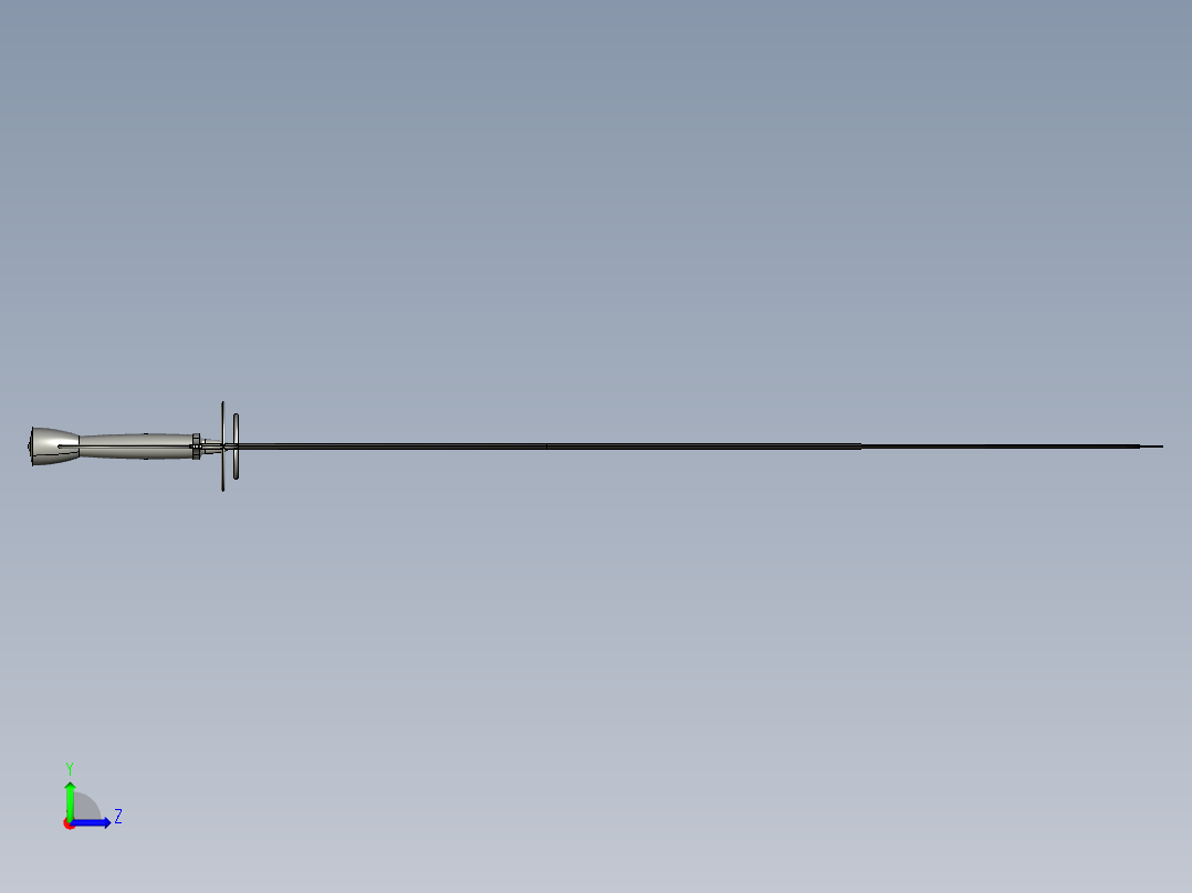 西班牙剑杆左视图