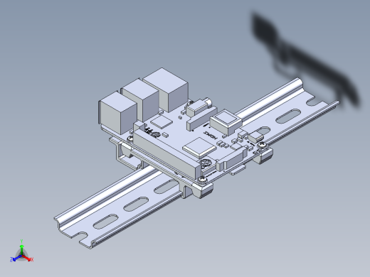 A0003336-树莓派 x 工业标准导轨支架。