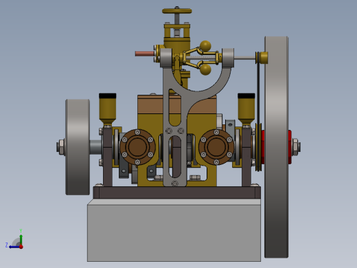 台式蒸汽机over-crank-type-steam-engine-模型格式为 sw右视缩略图