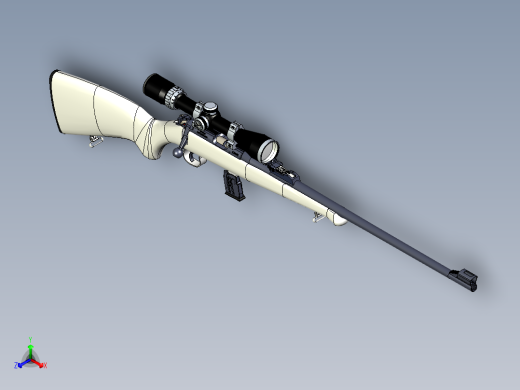 手枪左轮冲锋枪老式狙击步枪设计3D图纸cz-3 1 STP IGS X_T