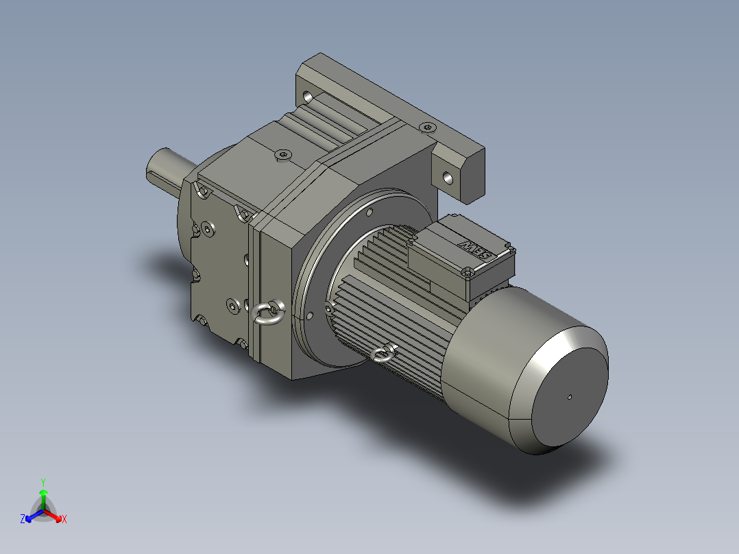 SEW电机R97DV132S4-BMG正等轴测图
