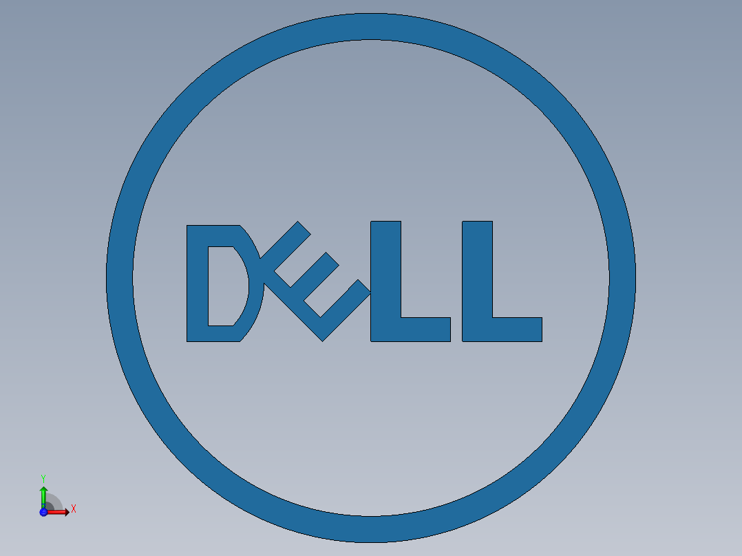 戴尔徽标21前视图