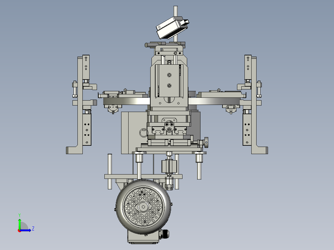 四工位分度盘旋转工作模型图1左视图