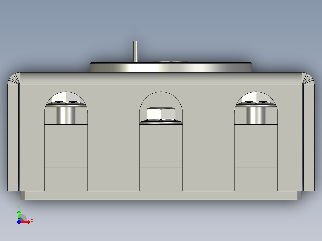 S2202110210000充磁线圈固定组件前视图