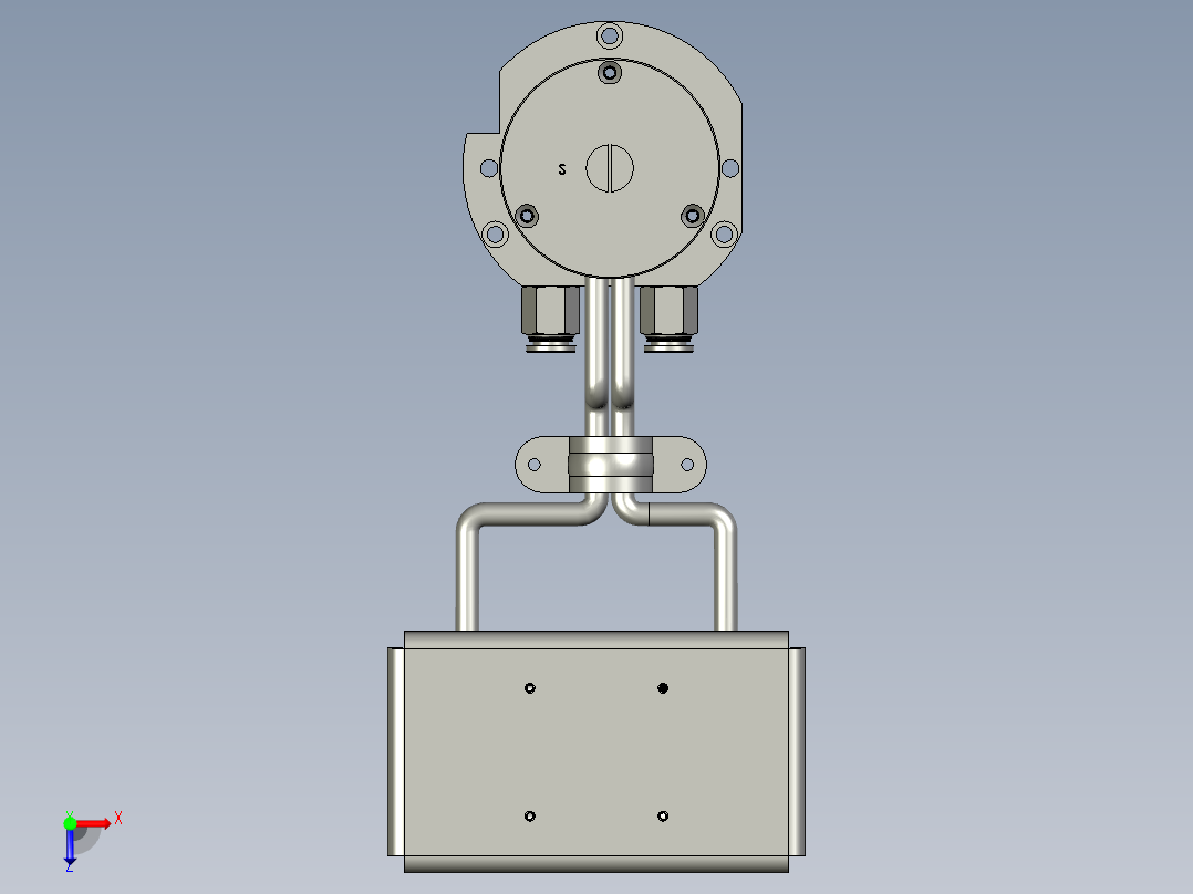 S2202110210000充磁线圈固定组件俯视图