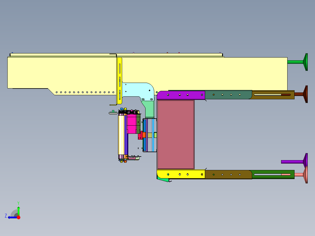 输送带在线称重结构右视图