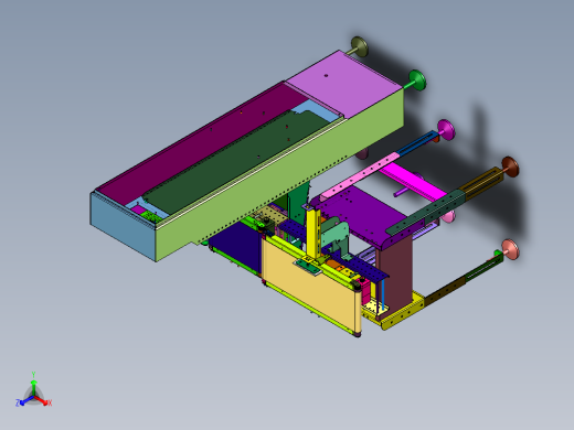 输送带在线称重结构正等轴测缩略图