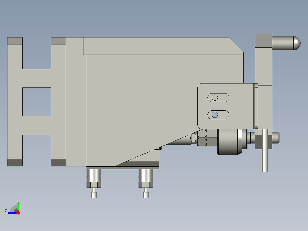 夹具精定位组件1006-112345610右视图