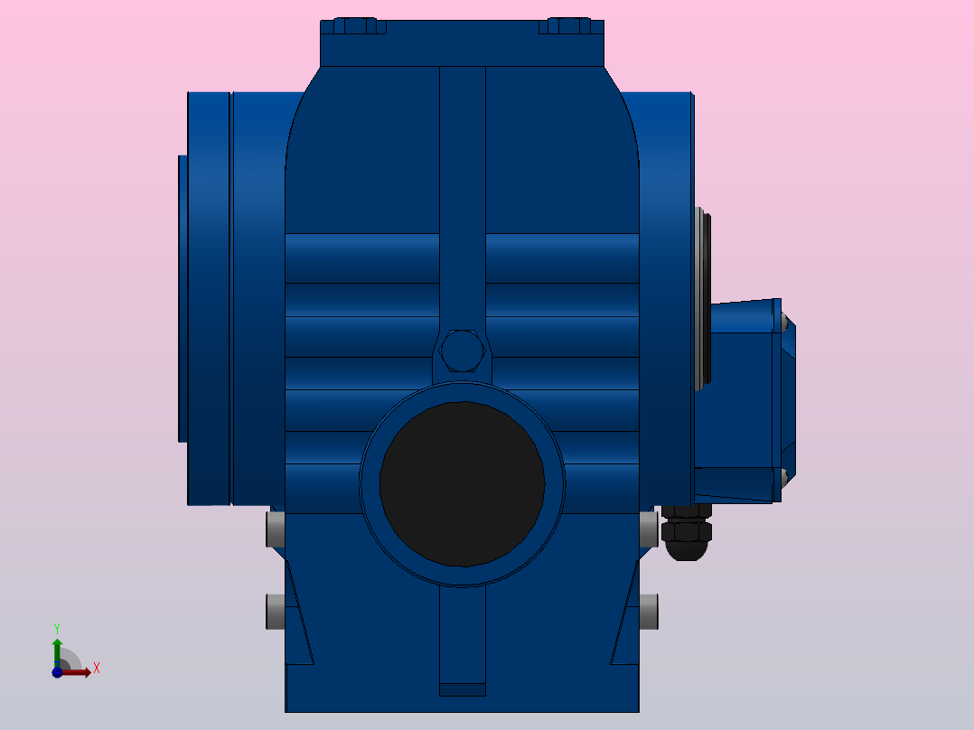 SAZ77R37组合式斜齿-蜗轮蜗杆减速机SAZ77R37-Y1.1-4P-219-M1-0°-B前视图