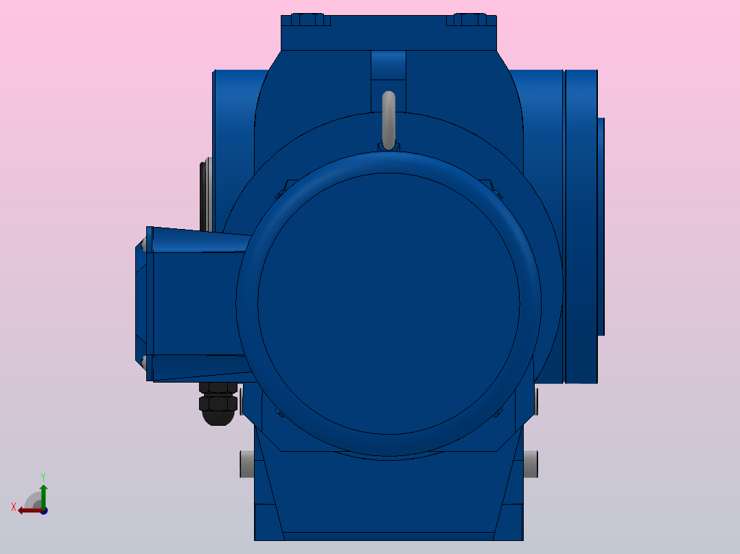 SAZ77R37组合式斜齿-蜗轮蜗杆减速机SAZ77R37-Y1.1-4P-219-M1-0°-B后视图