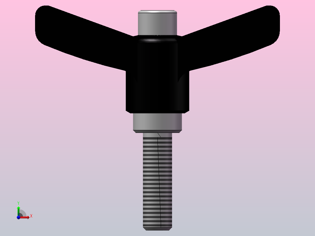蝶形固定把手CLDMCH6_20_B前视图