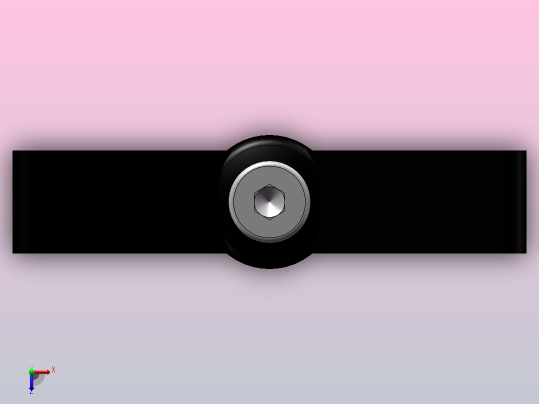 蝶形固定把手CLDMCH6_20_B俯视图