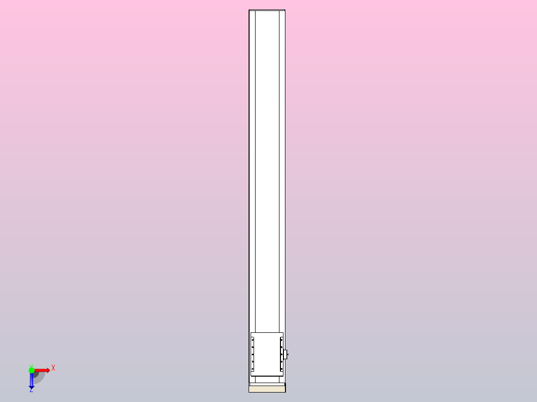 滚珠丝杠直线轴带导轨全封闭TPA-HCR-202D-2510C-L1750-MP-Y-P75-N3俯视图