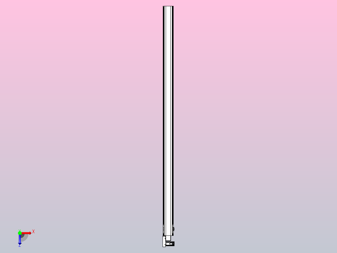 皮带直线轴半封闭可选导轨TPA-HNB-140D-120-L2900-ML-C-P40-N3俯视图