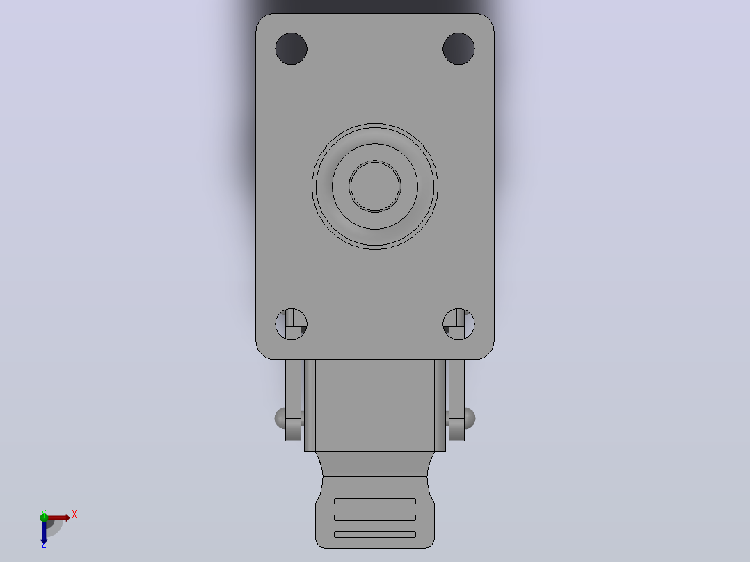 Z11-01B-075-412R中型轮[Z11-01B-075-412R]脚轮俯视图