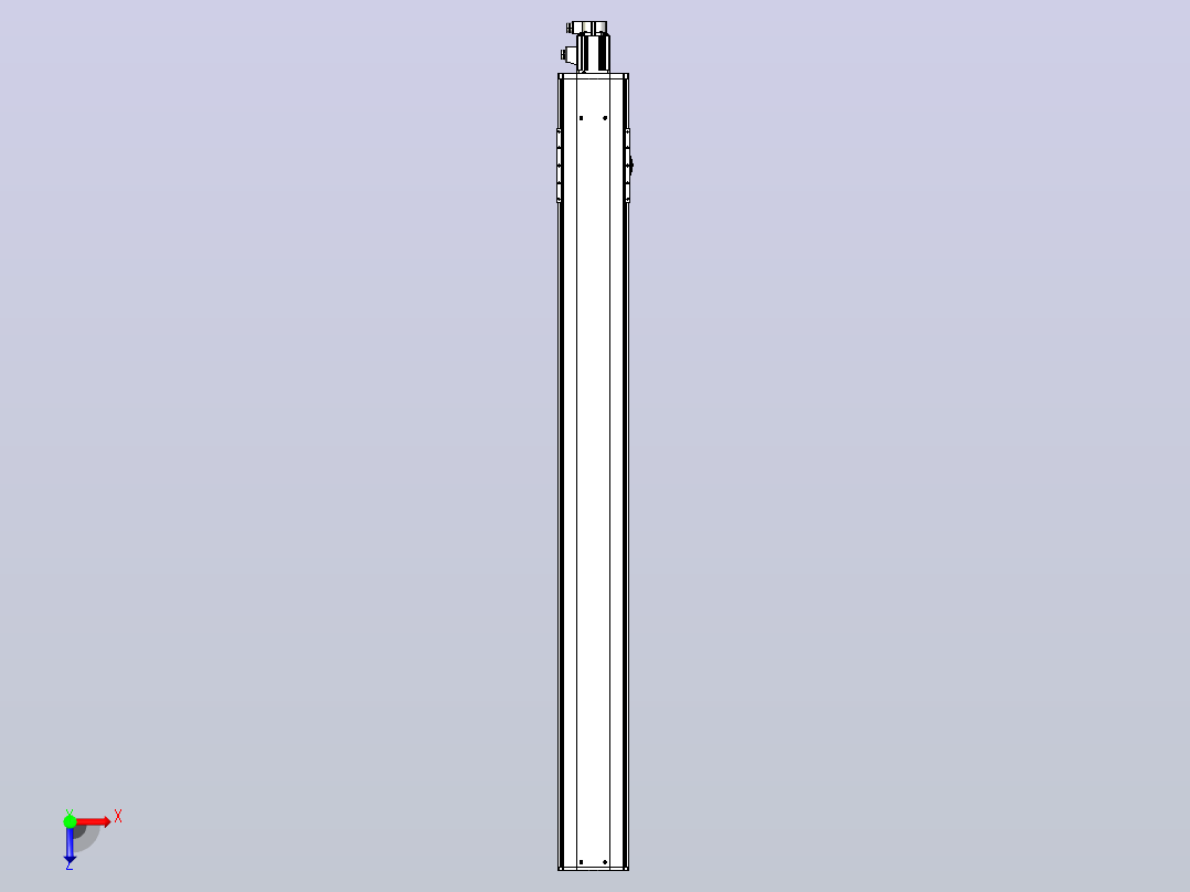 日规模组半封闭丝杆TPA-HNR-220D-3210C-L2000-M-C-P1K-N3俯视图