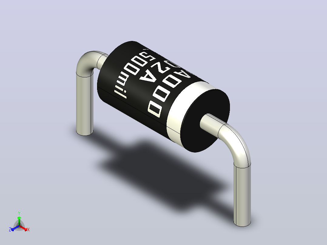 轴向二极管外壳D2A_Min_500mil_rev1.0.zip.zip正等轴测图
