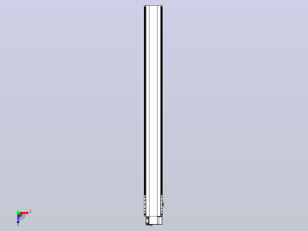 皮带直线轴半封闭可选导轨TPA-HNB-202D-140-L1950-RP-Y-P75-N3俯视图