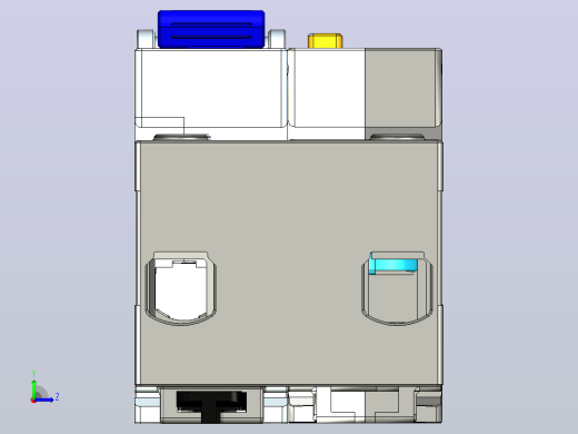 NXBLE-125G 1P&amp;N剩余电流动作断路器三维模型202306左视缩略图