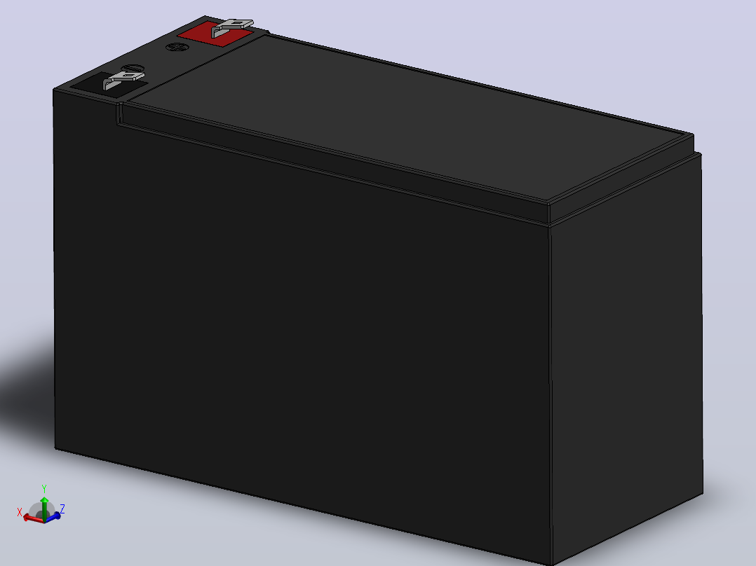 12V 7Ah 密封铅酸电池主视图