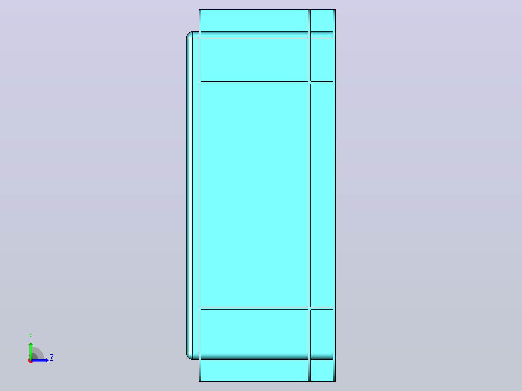 塑料盒400x300毫米左视图