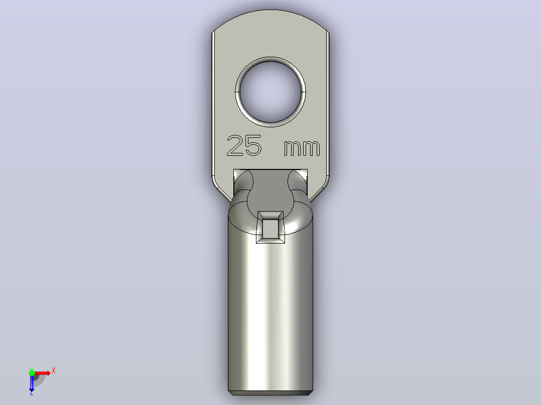 接线端子compression-terminal-25-mm-1 4 STP CREO俯视图