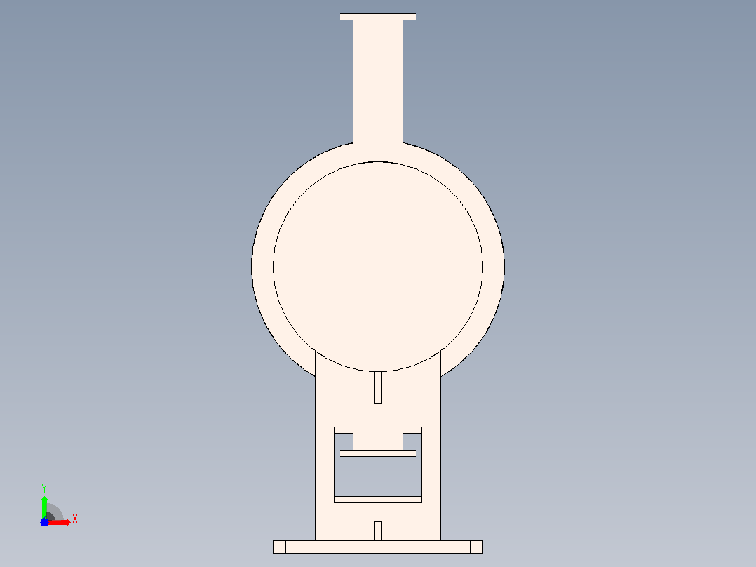 管壳式换热器前视图