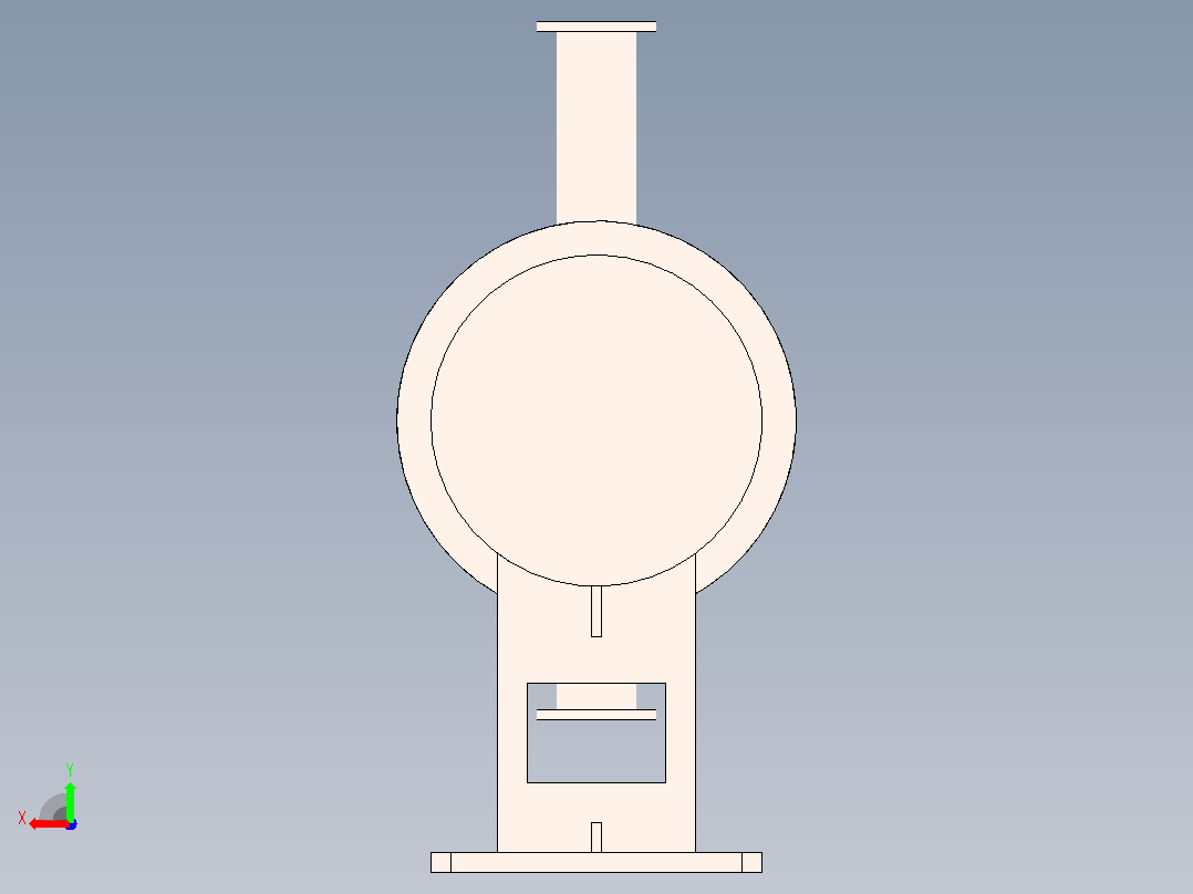 管壳式换热器后视图