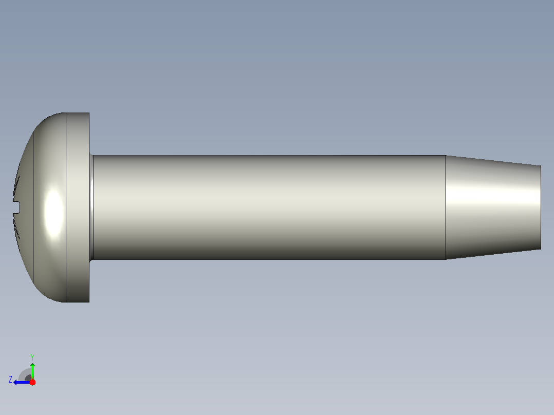 GB845_FZ-85 Z型槽F型盘头自攻螺钉右视图
