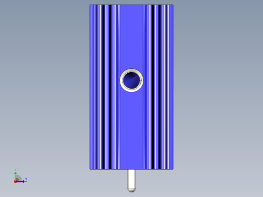 蓝色散热器尺寸25 x 12 6 x 6 5 mm孔位于13 5mm销固定处.stp左视缩略图