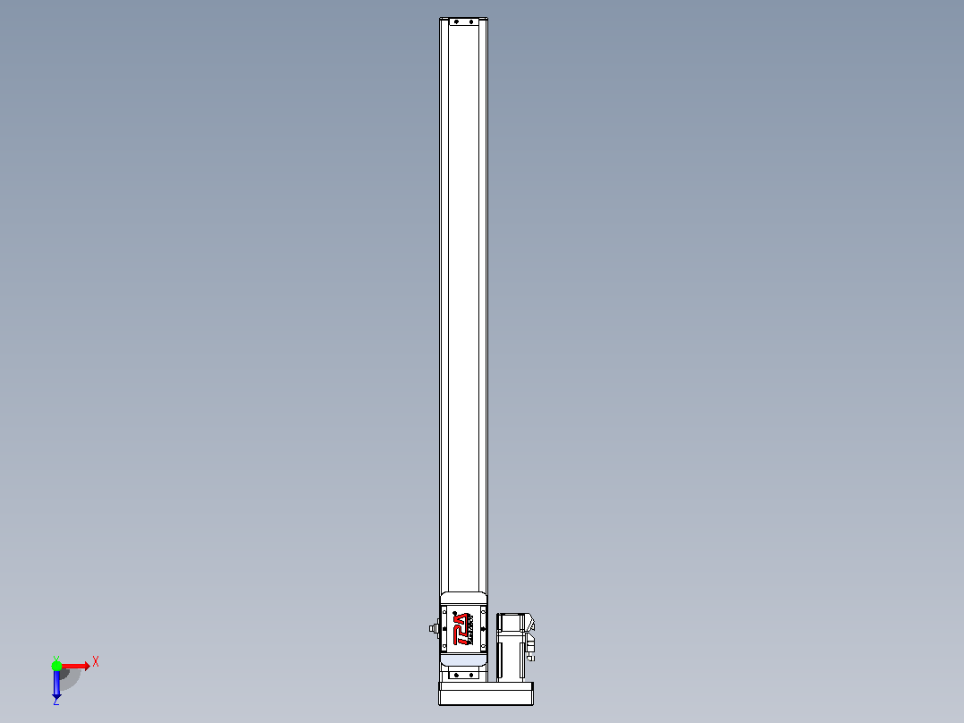 滚珠丝杠直线轴带导轨全封闭TPA-HCR-65S-1610C-L750-MR-Y-P10-N3俯视图