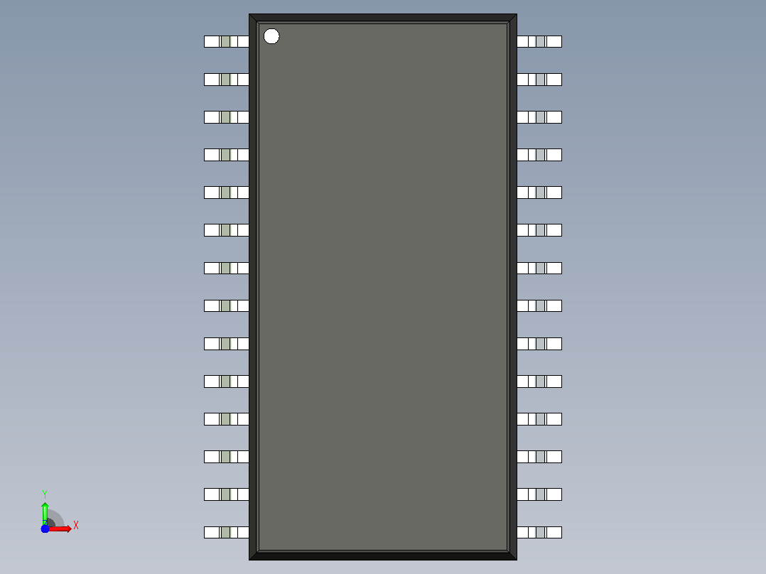106x SOIC 封装（小外形集成电路）SOIC127P1199X264-28N前视图