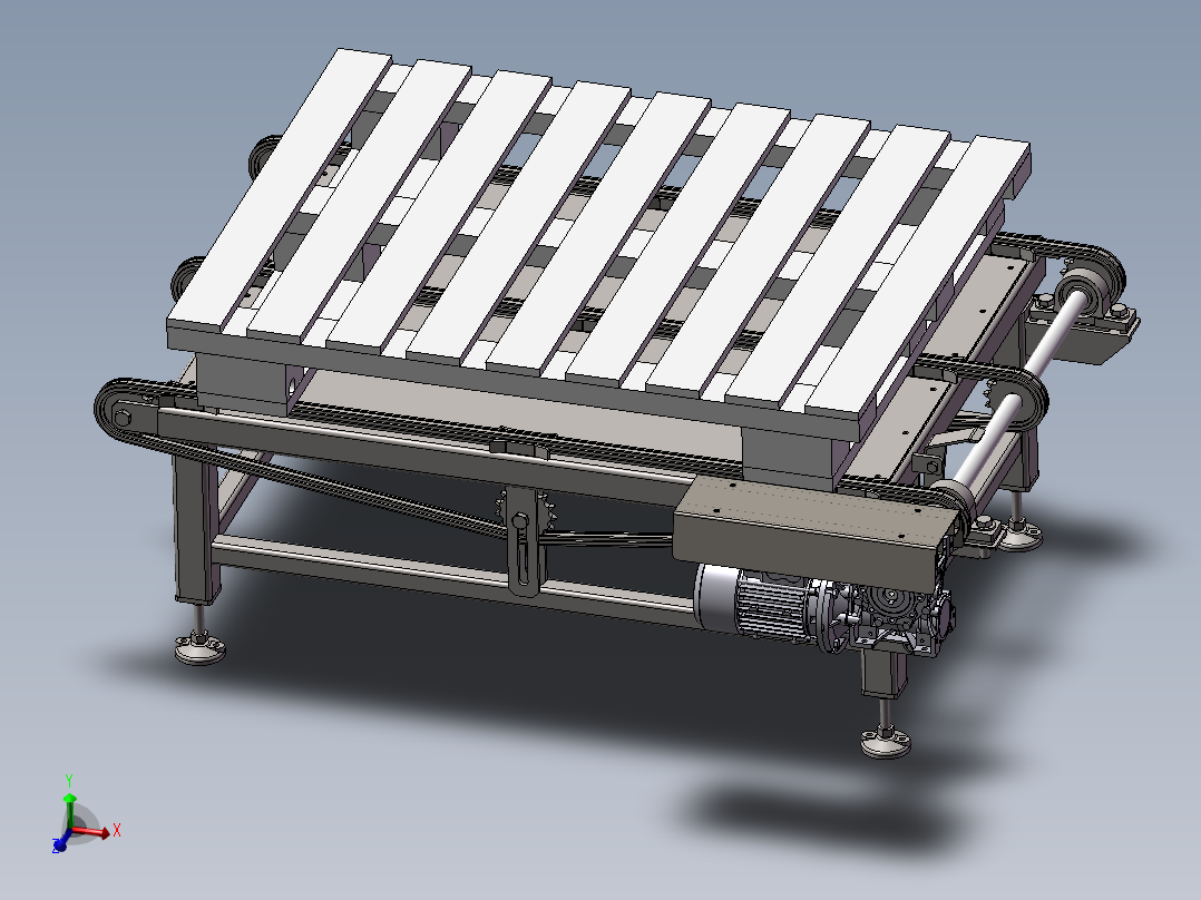 托盘栈板链式输送机托盘输送线链式栈板输送线