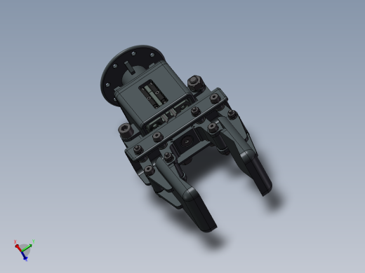 气动助力机械手夹爪3d图纸 机器人末端夹紧助力工装夹具2d图纸