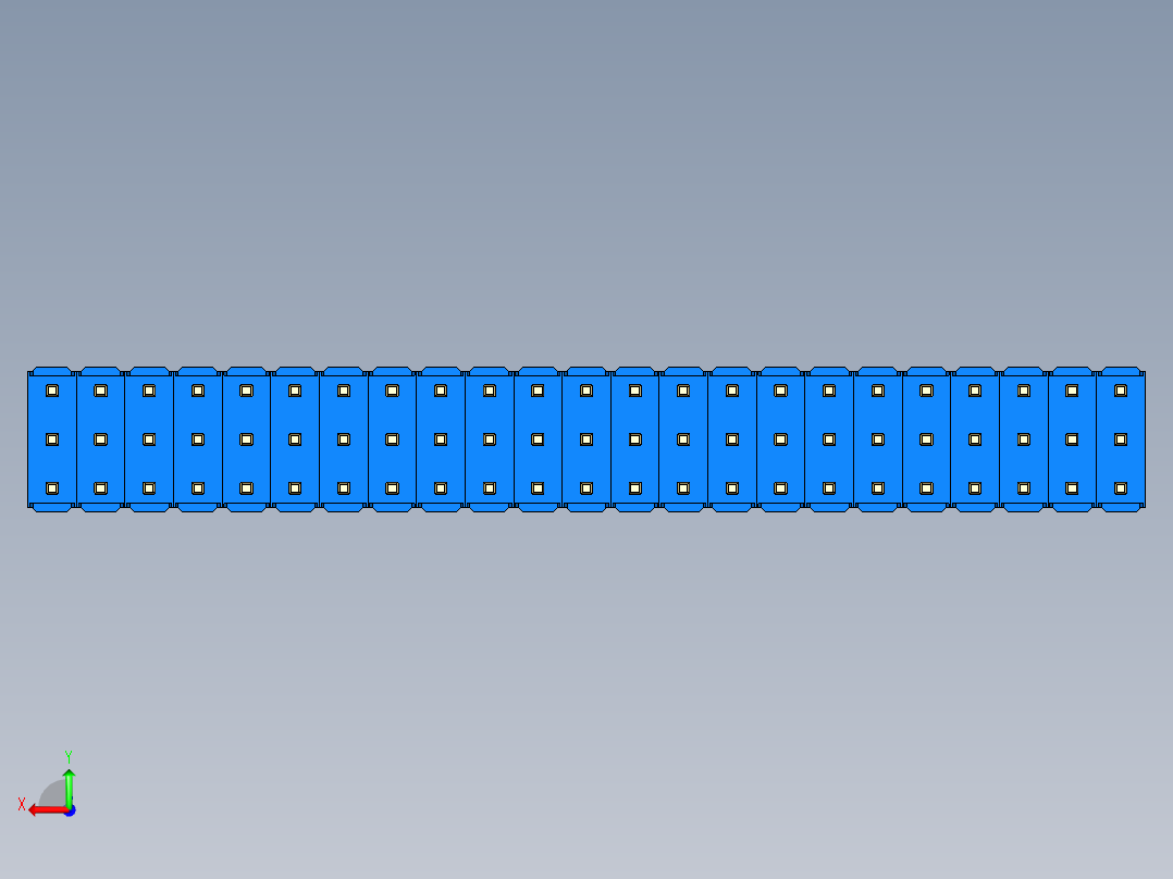 彩色公头100mil（2.54mm）系列-DS1021_blue_3x23p_100mil_Type5_rev1.0后视图