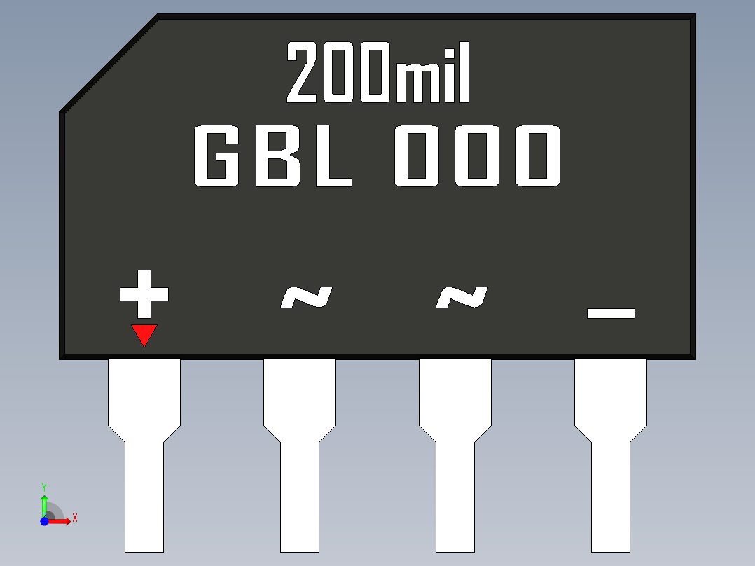 桥式整流器-GBL.STEP前视图