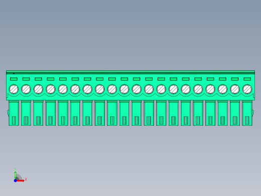 DEGSON 15EDG 系列 3.5mm 插拔式接线端子 FullPack-15EDGK-3.5-20P-14-00AH前视缩略图