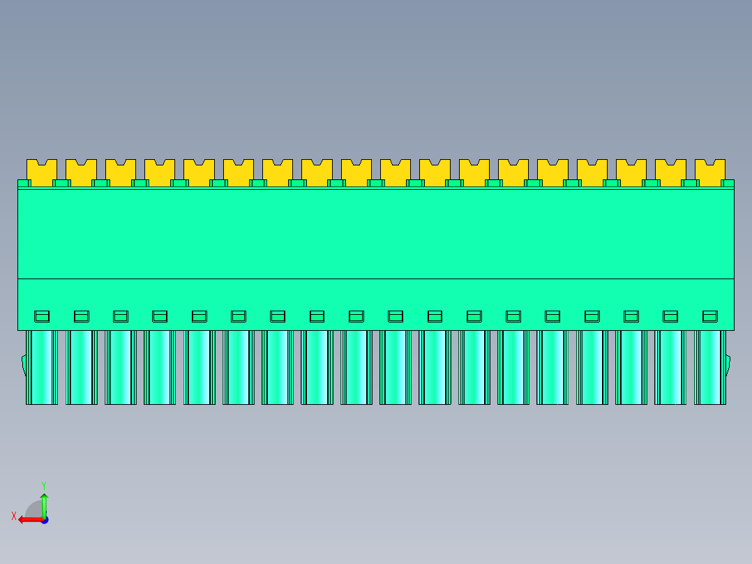 DEGSON 15EDG 系列 3.5mm 插拔式接线端子 FullPack-15EDGKN-3.5-18P-14-00AH后视图