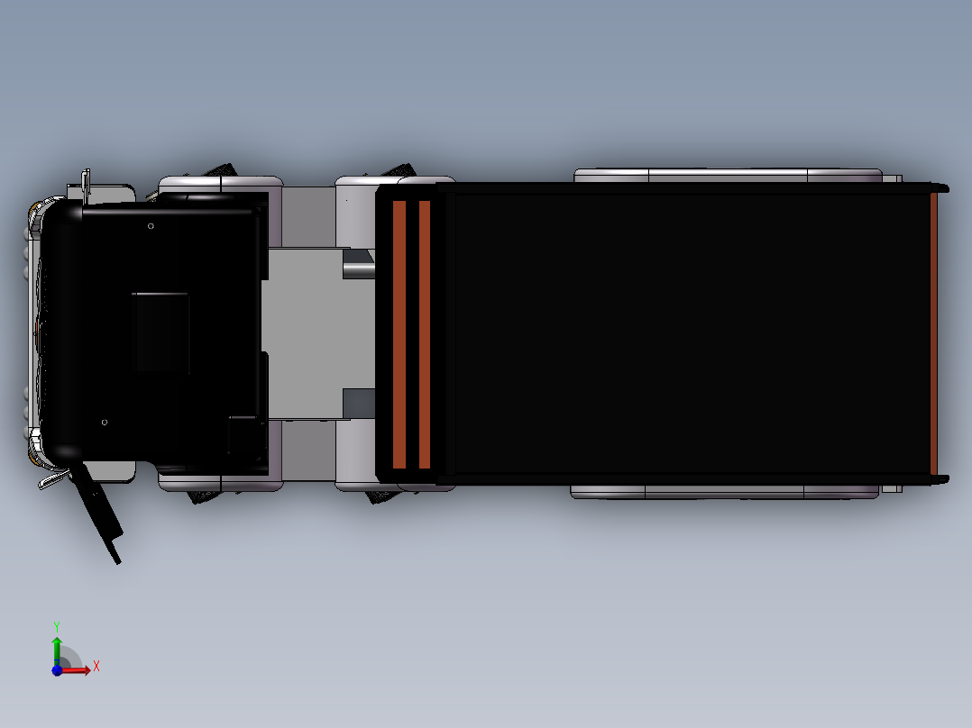 18.自卸卡车 3d模型图纸前视图