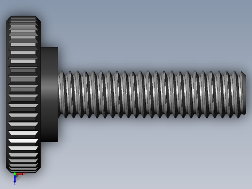 滚花旋钮-Knurled Knob 10-32x0.625x.750.SLDPRT俯视缩略图