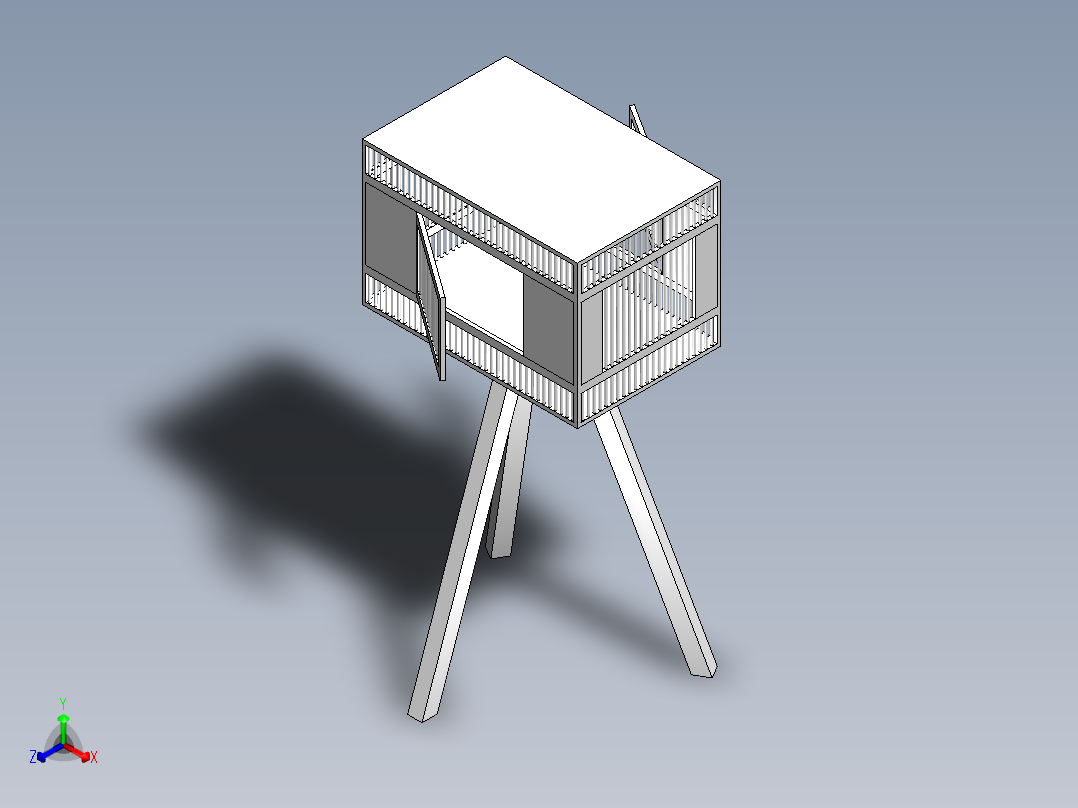 鸟笼子正等轴测图