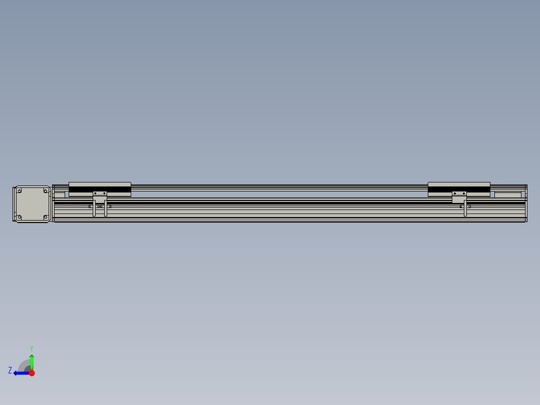 直线模组LHB17-L40-S850-L(B)设计图纸右视图