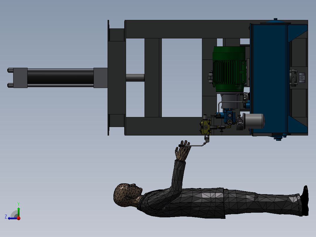 100T热压机右视图